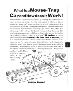 Mousetrap Car Tips and Tricks