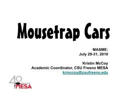 Mousetrap cars - MESA