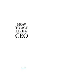 Act Like a CEO - Khg.edu.vn