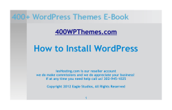 How to install WordPress Download