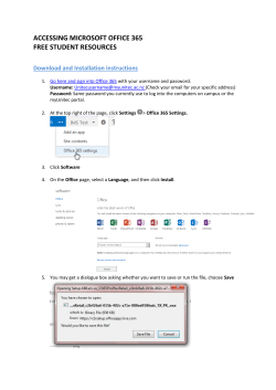 ACCESSING MICROSOFT OFFICE 365 FREE STUDENT - Unitec