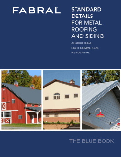 standard details for metal roofing and siding the blue book - Fabral