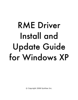 Help: Step-by-Step guide for Windows XP driver installation - RME