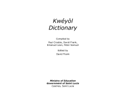 Kwéyòl Dictionary - Saint Lucian Creole