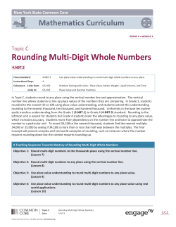 Rounding Multi-Digit Whole Numbers - The Syracuse City School