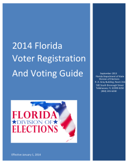 2014 Florida Voter Registration And Voting Guide - Florida Division