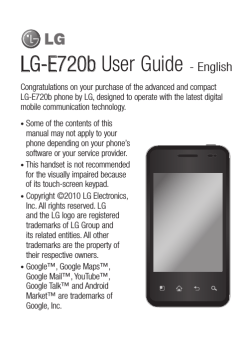 LG-E720b User Guide - CompareCellular.com