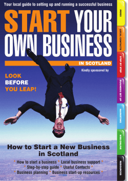 How to Start a New Business in Scotland - Start Your Own Business