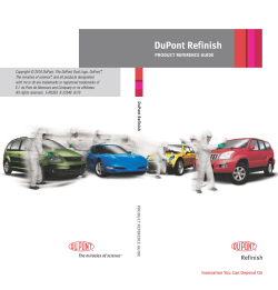 DuPont Refinish Product Reference Guide - DuPont Performance