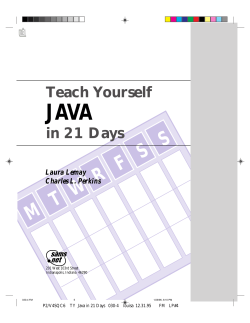 Teach Yourself Java in 21 Days