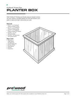 ProWood Project Plan - How to Build a Planter Box - Universal