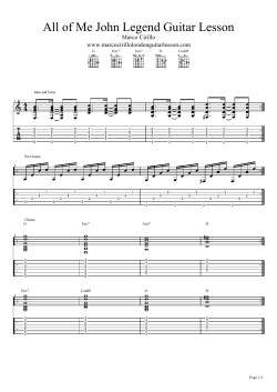 All of Me John Legend Guitar Lesson TAB Pdf Chords - Marco Cirillo
