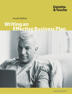 Writing an Effective Business Plan - MIT Enterprise Forum Arab