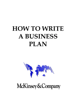 HOW TO WRITE A BUSINESS PLAN - HSE{14K}