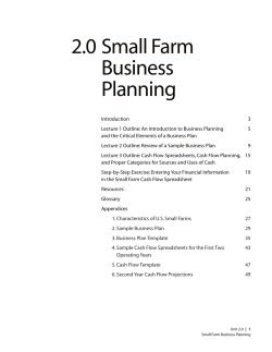 2.0 Small Farm Business Planning - Center for Agroecology