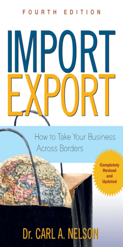 Import/export : How to Take Your Business Across - California CITD