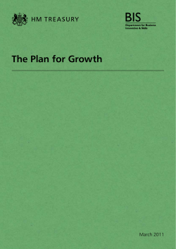The Plan for Growth