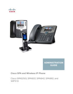 Cisco Small Business Pro SPA and Wireless IP Phone