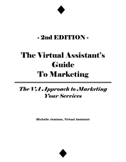 The Virtual Assistants Guide To Marketing - MJVA Associates