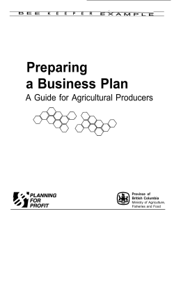 Business Plan: Beekeeper Example - FarmStart