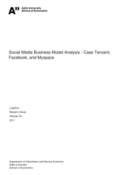 Social Media Business Model Analysis - Case Tencent, Facebook