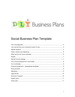 DIY business plan template - The Social Business