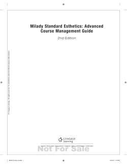 Milady Standard Esthetics: Advanced Course Management Guide