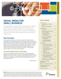Social Media for Small Business - ONE
