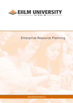 Enterprise Resource Planning - EIILM University