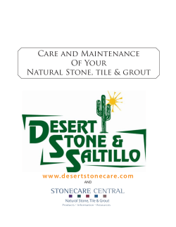 Care and Maintenance Of Your Natural Stone, tile grout