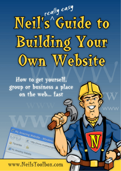 Neils Really Easy Guide to Building Your Own Website