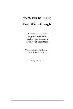 the full book as PDF - 55 Ways to Have Fun With Google