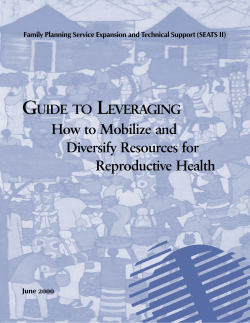 How to Mobilize and Diversify Resources for - K4Health