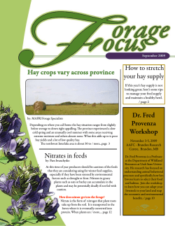 Hay crops vary across province How to stretch your hay supply Dr