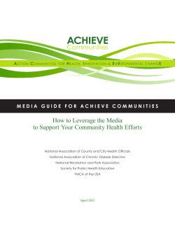 How to Leverage the Media to Support Your Community Health Efforts