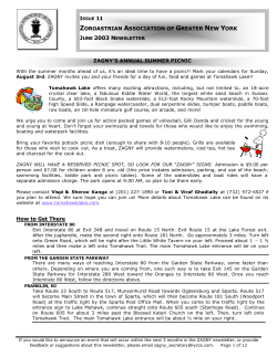 How to Get There ZOROASTRIAN ASSOCIATION OF - ZAGNY