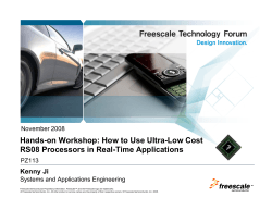 Hands-on Workshop: How to Use Ultra-Low Cost RS08 Processors
