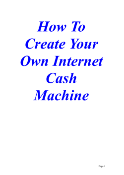 How To Create Your Own Internet Cash Machine - Reply Magic