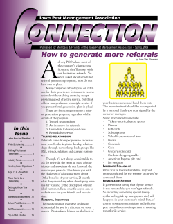 How to generate more referrals - Iowa Pest Management Association
