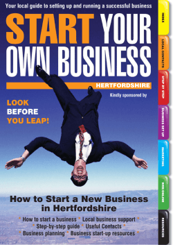 How to Start a New Business in Hertfordshire - Start Your Own