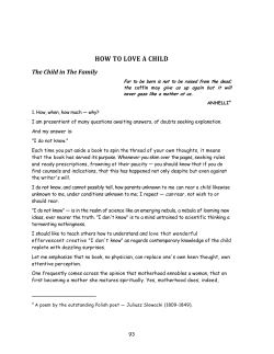 HOW TO LOVE A CHILD - Janusz Korczak Association