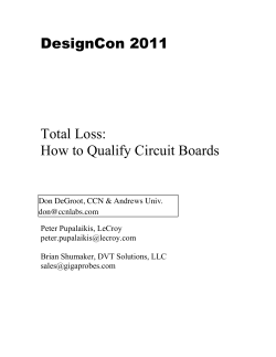 DesignCon 2011 Total Loss: How to Qualify Circuit Boards - CCN