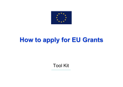 How to apply to EU grants_Tool Kit 2 - the European External Action