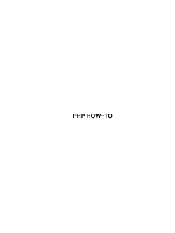 PHP HOW-TO - ebook