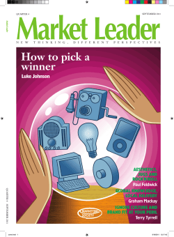 How to pick a winner - The Marketing Society