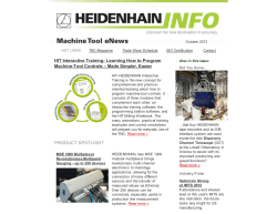 HIT Interactive Training: Learning How to Program - Heidenhain