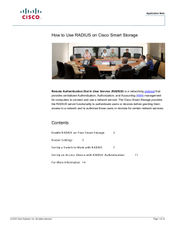 How to Use RADIUS on Cisco Smart Storage