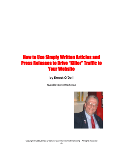How to Use Simply Written Articles and Press Releases to Drive