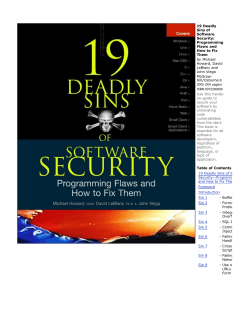19 Deadly Sins of Software Security - Portal de Download