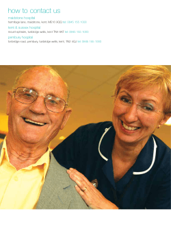 how to contact us - Maidstone and Tunbridge Wells NHS Trust